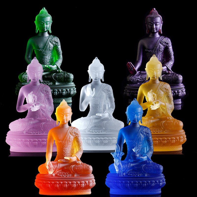 medicine buddha statue 7 colors