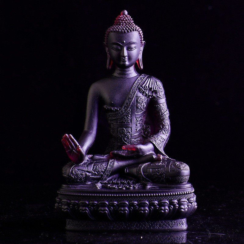 Exquisite Medicine Buddha Statue Sculpture Handmade Figurine Crystal Craft - Image 9