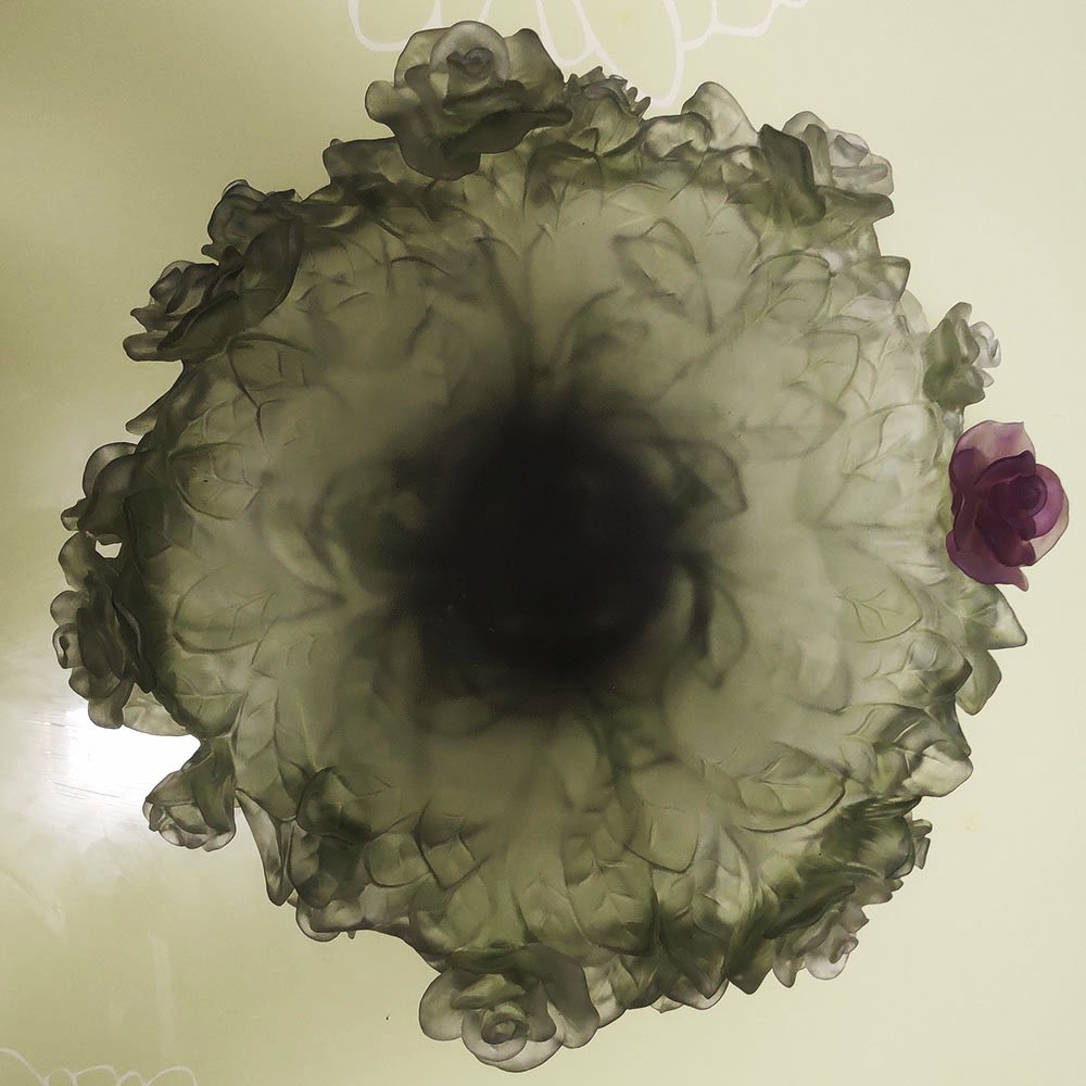 Luxury Rose Flower Fruit Plate High-Grade Crystal Tray Ideal for Living Room & Decorative Ornaments - Image 2