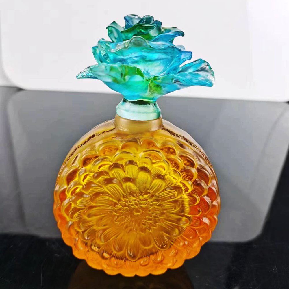 High-grade Aromatherapy Crystal Perfume Bottle Vintage Nordic Gift Set Olive Fragrance Oil Container - Image 3