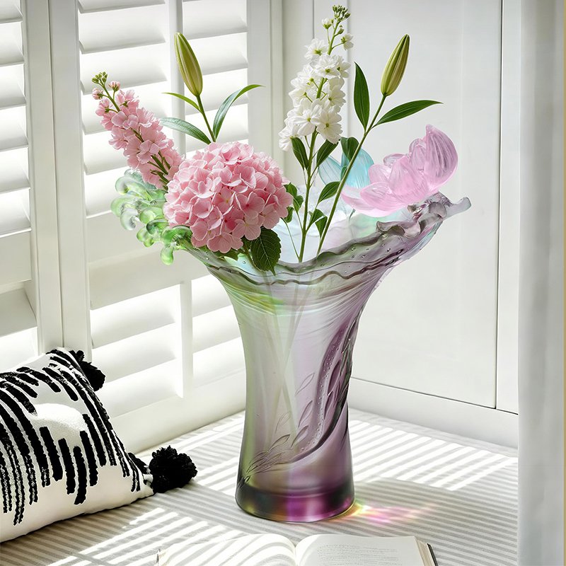 Home Creative Crystal Fish Flower Holder Surplus Every Year Vase Dining Room Decoration Living Room Decoration