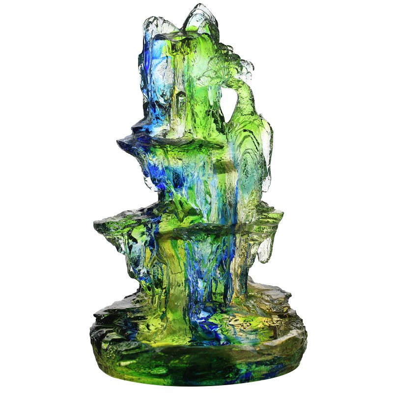 Waterfall Backflow Incense Burner Handmade Mountain Censer Hill Incense Stick Holder Buddhist Soothing Spirits Purify Fragrance