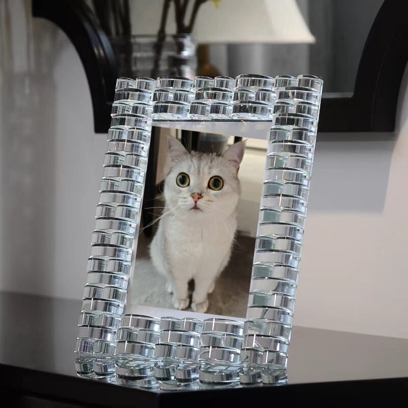 Crystal Photo Picture Frame Home Living Room Decoration Table Precious Ornament Pretty Desktop Show Stand