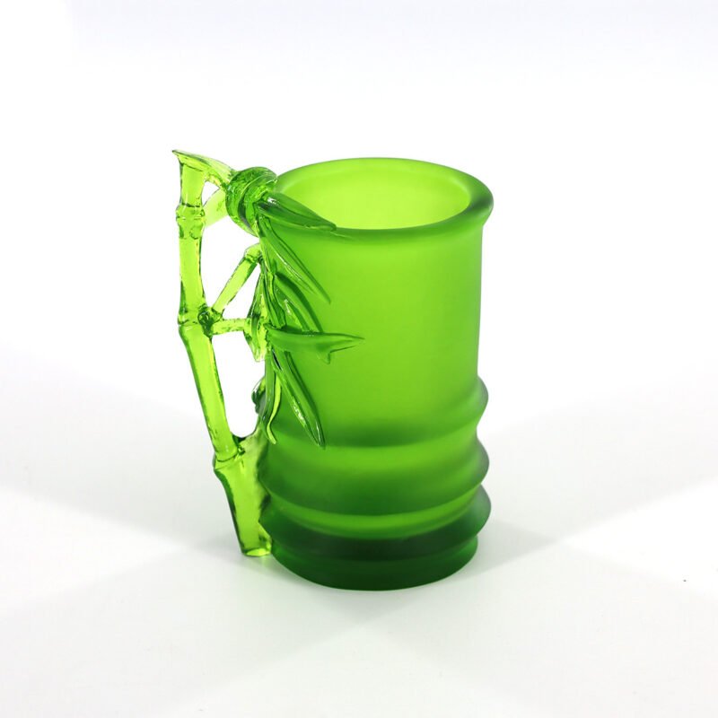 Bamboo Glass Pen Pot Kawaii Handmade Crystal Pencil Holder Children Gift Stationery Life Business Successively High