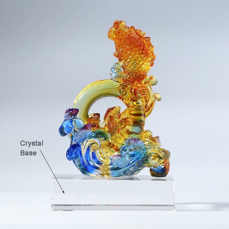 Crystal Fortune Cyprinoid Fly Fish Figurine Handmade Animal Sculpture Craft Office Home Decor Gift Trinket Ornament - Image 2