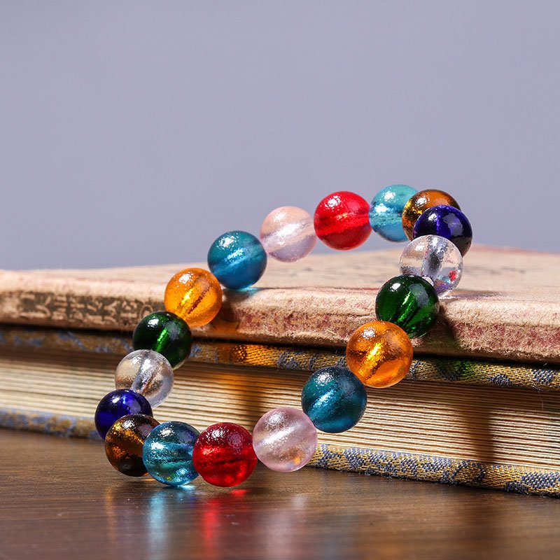 Vintage Crystal Beads Bracelet Charm Buddha Prayer Stretch Bangles Men Buddhist Bracelets Women Yoga Wrist Jewelry