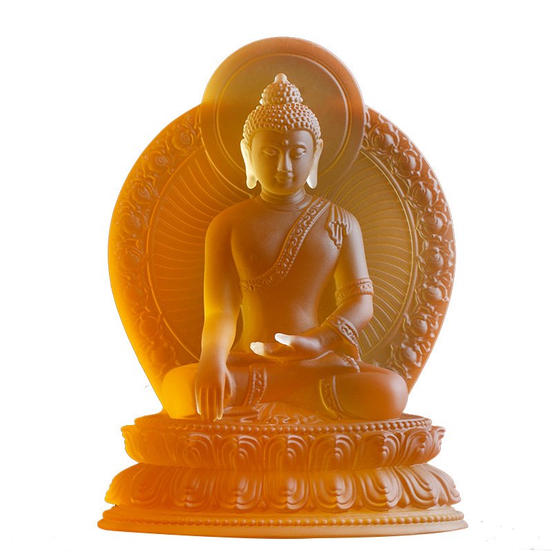 Colored Glaze Crafts Buddha statue pharmacists lapis lazuli 7colours for choosing ambermedicine guru Buddhism Scupture - Image 3