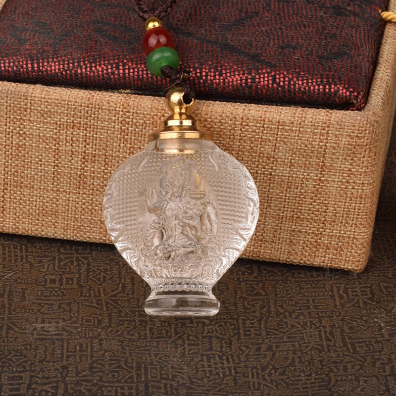 Manjushri Pattern Crystal Treasure Bottle Purse Handbag Decor Tantric Wealth Vase Lucky Pendant Amulet Healing Hanging - Image 3