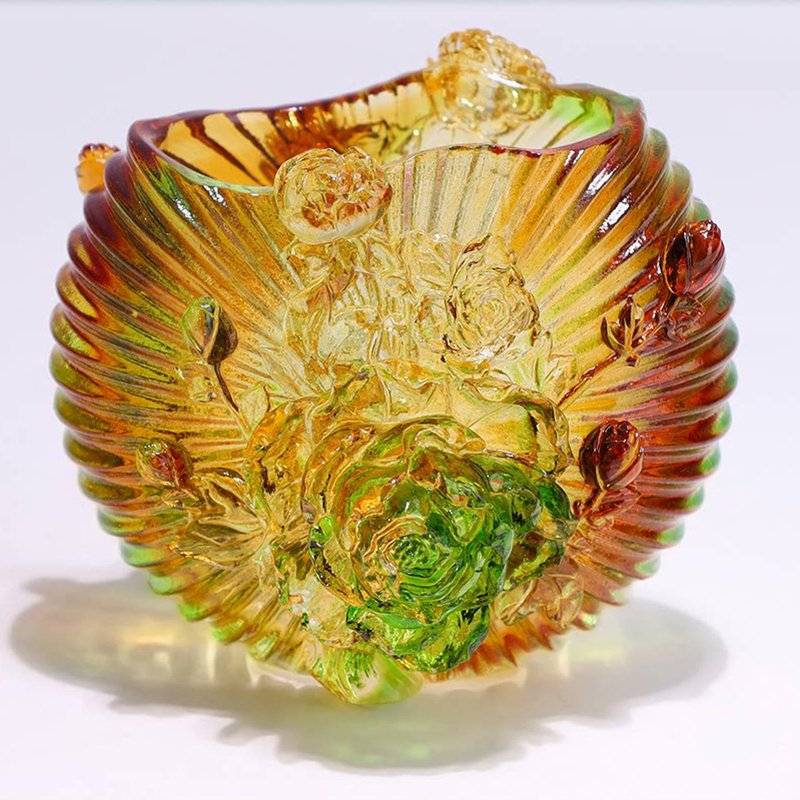 Gorgeous Crystal Peony Flower Small Vase
